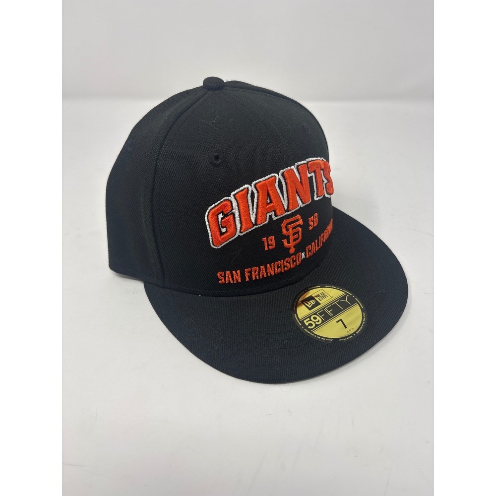 New Era San Francisco Giants 59FIFTY Fitted Hat Black Orange Size 7 MLB - Picture 5 of 5